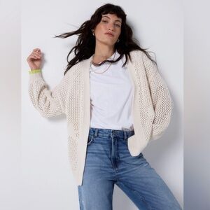 GAP Crochet Knit Open Cardigan
